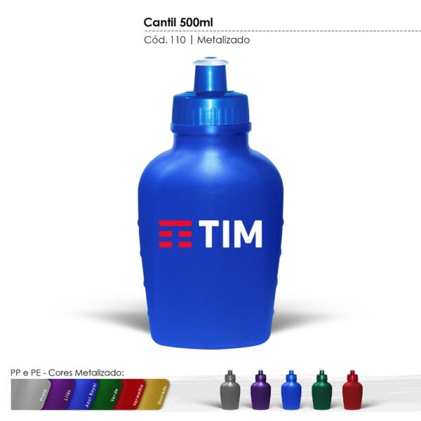 Squeeze Cantil 500ml Cores Metalizadas