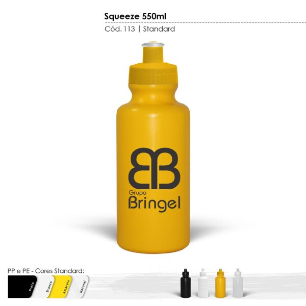 Squeeze 550ml Cores Sólidas