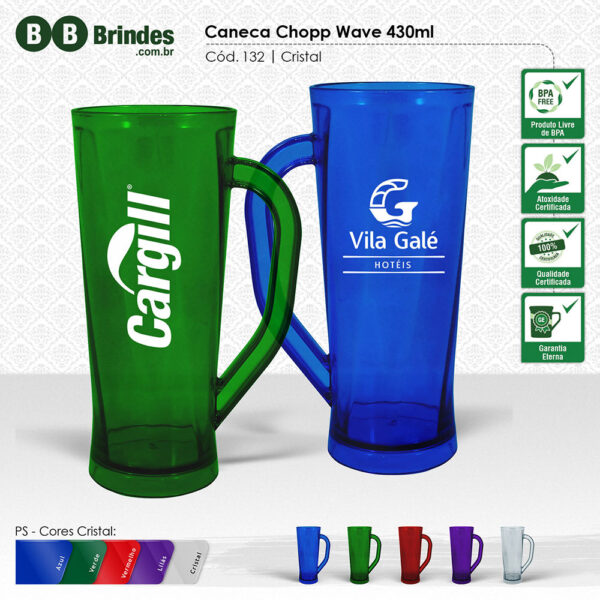 Caneca Chopp Wave 430ml