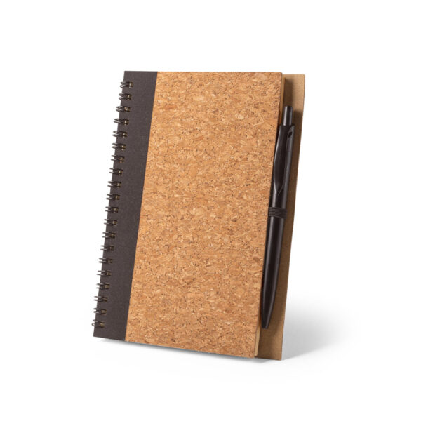 Caderno B6 em cortiça e poliéster