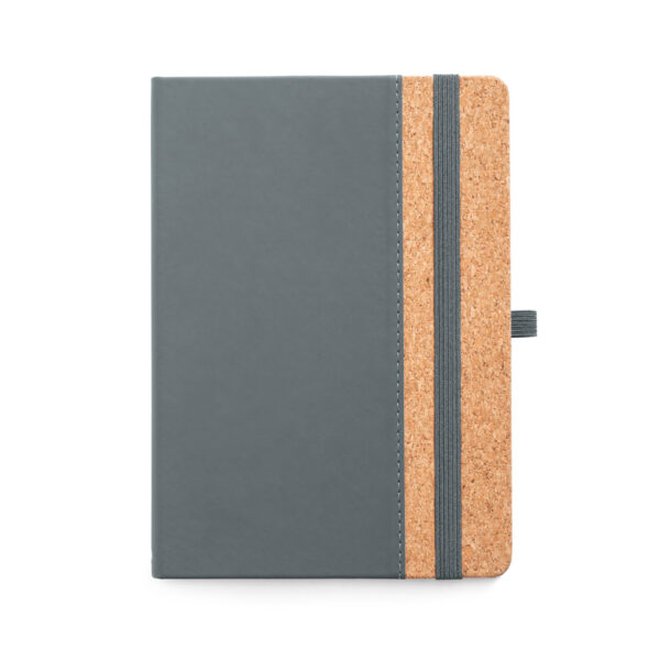Caderno A5 em cortiça com páginas pautadas
