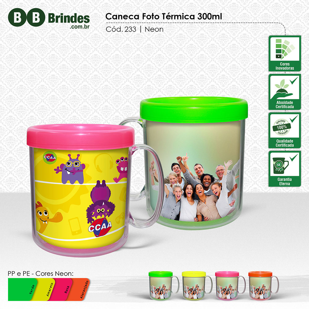 Caneca Foto Térmica Green Colors 300ml - CL