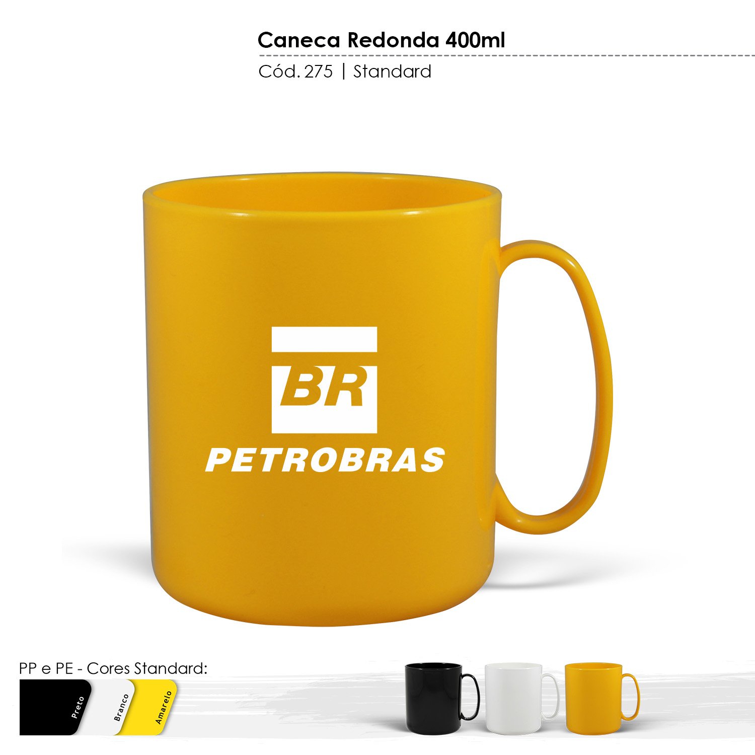 Caneca Redonda 400ml Crie e Rabisque