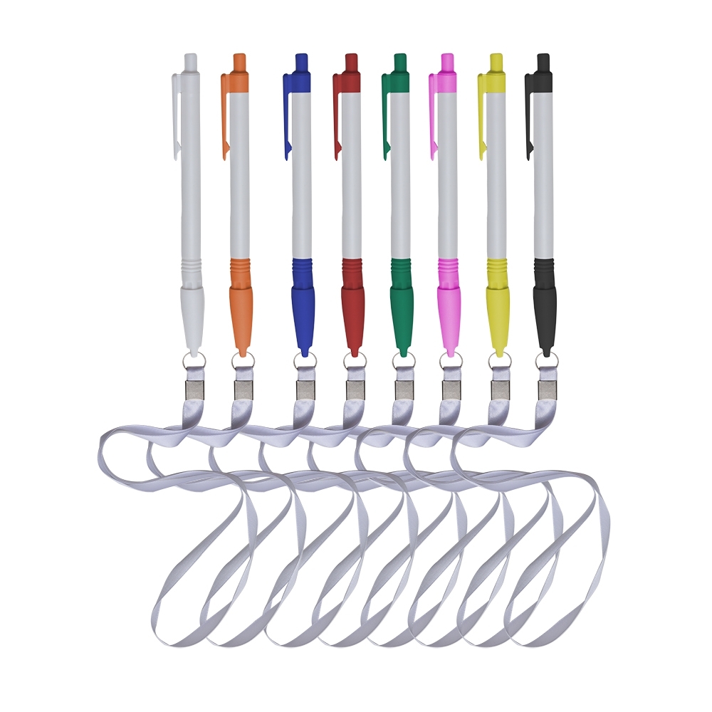 Caneta Plástica com cores Variadas