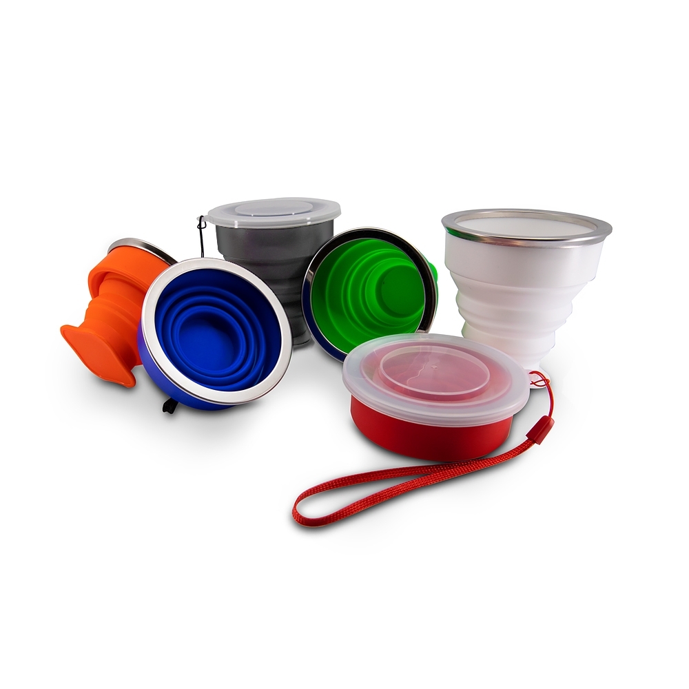 Copo Retrátil Silicone Colorido