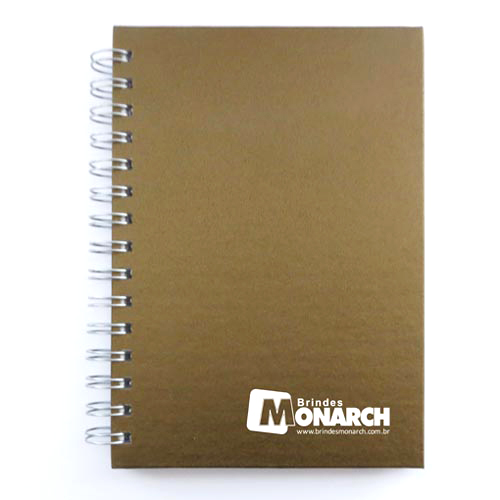caderno perolizado dourado 14x20 CM