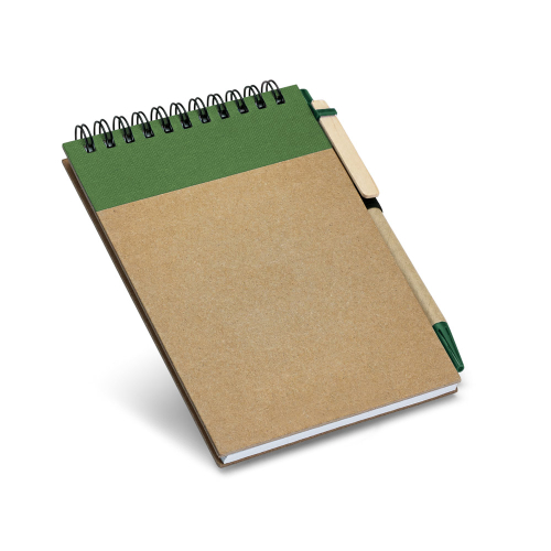 Caderno de bolso espiral com páginas lisas