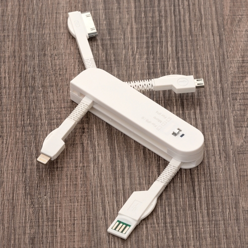 Cabo de Dados Retrátil USB 3 em 1