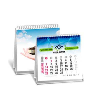 Calendário de Mesa Personalizado - 10 x 10cm