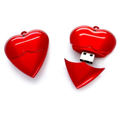 Pen Drive Coração 4GB/8GB/16GB/32GB