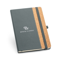 Caderno A5 em cortiça com páginas pautadas