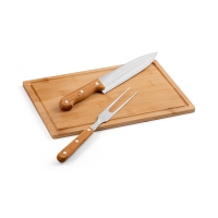 Kit churrasco Personalizado com tábua e 2 peças