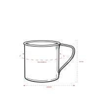 Caneca inox 300ml com tampa