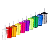 Copo acrílico (PS) para Whisky 300 ml cores diversas sem gravação