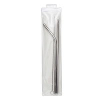 Kit canudos e escova limpadora em inox